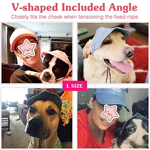 Pawaboo 2Pc Owner And Dog Hat Set, Pet's Mom/Dad Baseball Cap Set, Dog Visor Cap Sun Protection Hats With Ear Holes And Adjustable Strap, Family Matching Hats, Pink, Small #TOP4