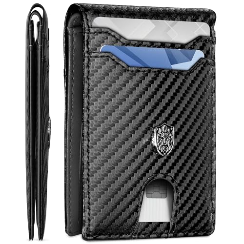 Image of ALPHA PAIR RFID Wallet for Men - Slim Wallet for Men - Men's Wallet with 10 Credit Card Holders and 1 ID Window - Men's Wallet with RFID Blocking Technology -Bifold Leather Wallet- Black