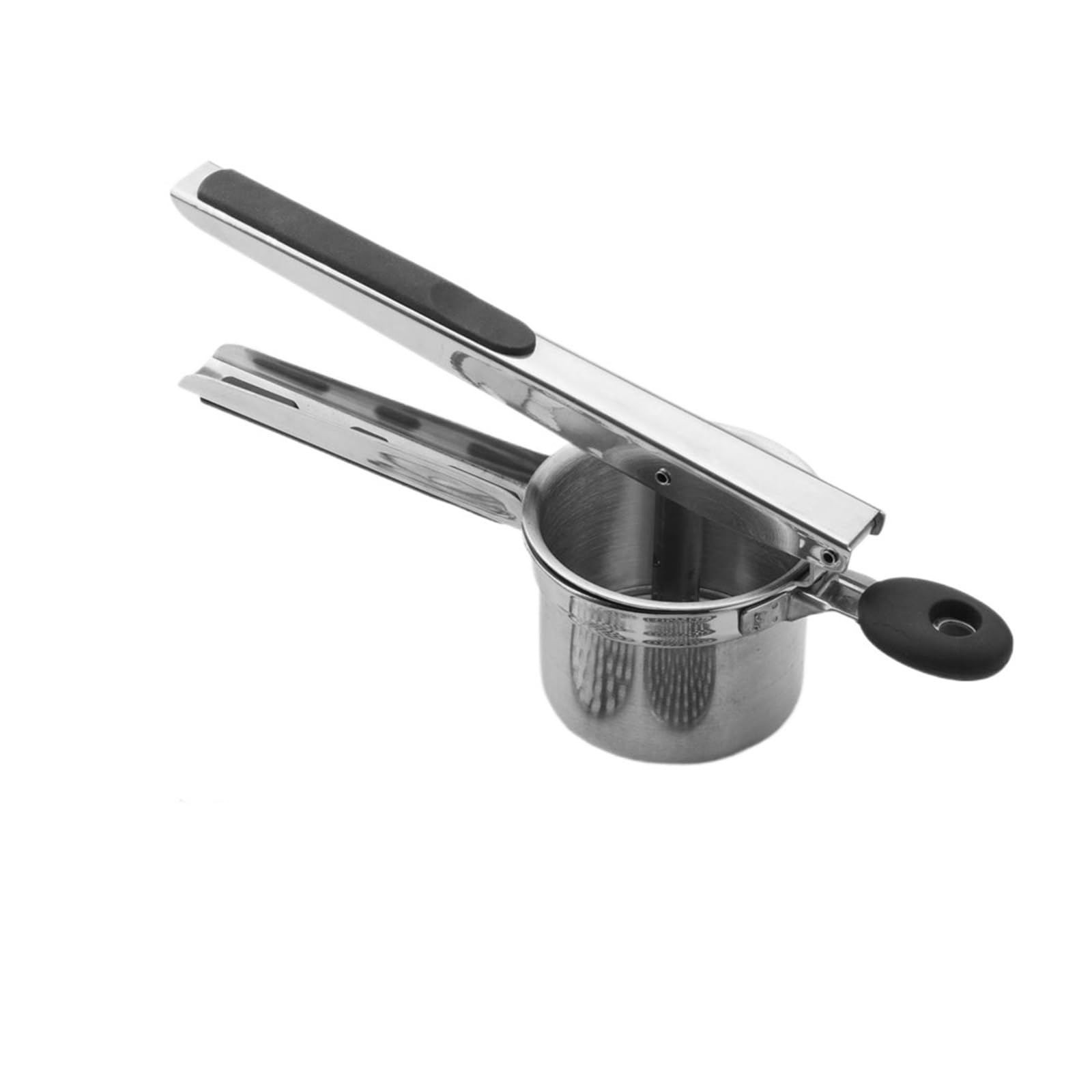 Kartoffelpresse 15 oz mit 3 austauschbaren Scheiben, manueller Kartoffelstampfer, Küchenhelfer aus Edelstahl