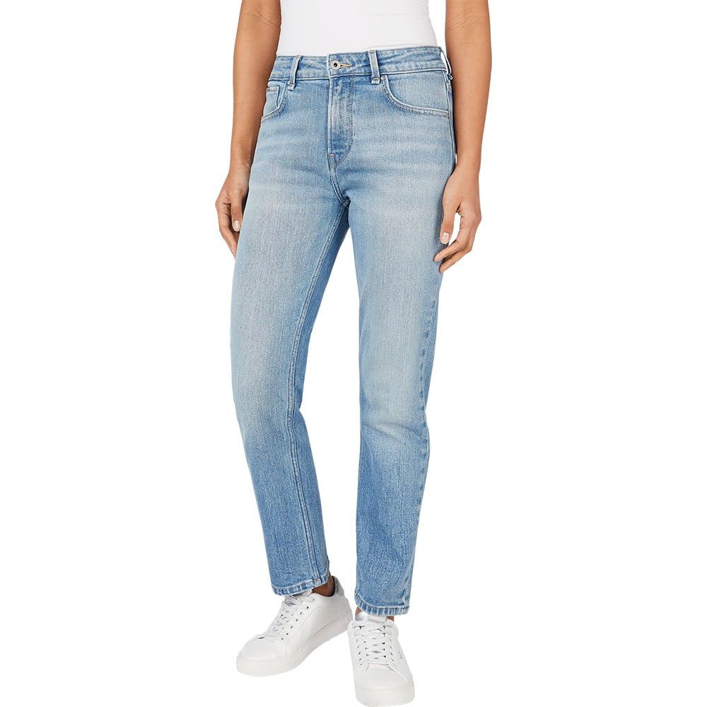 Pepe Jeans Women's Straight Jeans Hw Blue (Denim-MI7) 29W/30L