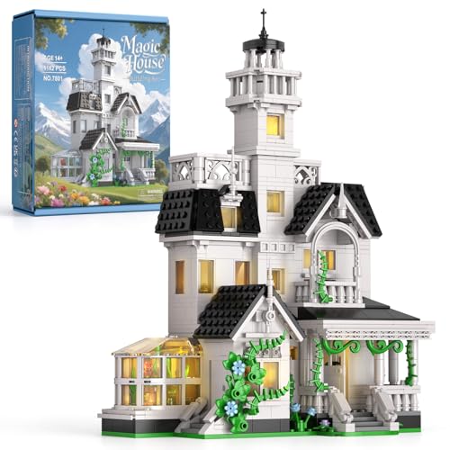 Image of Vziimo Magic House Building Set, Owens House Building Blocks with LED Light, Architecture Decor Model Kit, Gifts for Adults Teens Age 14+(1162 PCS)