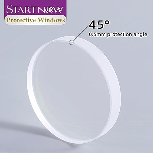 Miniatura 6 de Startnow Raytools - Lente protectora láser de 0.9 x 0.059 pulgadas (0.980 x 0.059 in), protección de revestimiento de 1064 nm, ventanillas de
