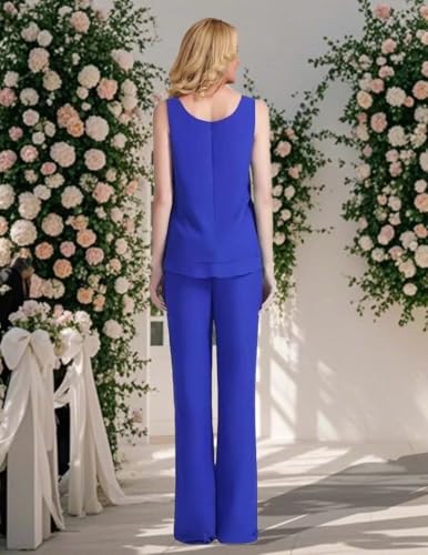 Elegant Black 3-Piece Mother of the Bride Pant Suit | Plus Size Chiffon Formal Wedding Guest Outfit - Image 5