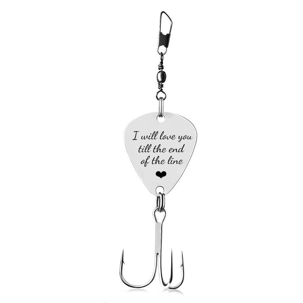 Kooer - Ami da Pesca Personalizzati, con monogramma e Incisione Personalizzabile, Regalo per Natale e Matrimonio