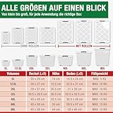 ATHLON TOOLS 4x 12.5 L Aufbewahrungsboxen mit Deckel, lebensmittelecht - Verschlussclips - 100% Neumaterial Plastik-Box transparent - Kleiderboxen stapelbar…