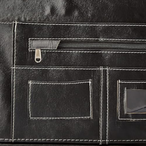 Image of COI Name of Folder | Black Faux Leather File and Folder for Certificate and Document for Student Portfolio