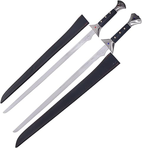 Drizzt's DoUrden Icingdeath & Twinkle Scimitar Combo Juego de espadas para juegos, color plateado