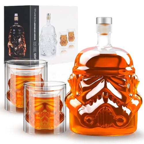 La mejor selección de Jarras para el whisky de esta semana. 47 Meanton Decantador de Whisky 750 ML y 2 Vasos, Jarra de Whisky Transparente, Decantador de Whisky Transparente, Juego Creativo de Decantador de Whisky, Decantador de Whisky con...