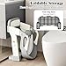 DEEKI 3 in 1 Potty Training Seat with Step Stool Ladder Foldable Anti-slip Toilet Chair Potty Seat for Toddlers Kids Boys Girls(Grey)