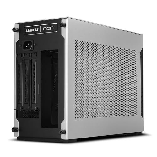 Image of Lian Li A4-H2OA5 Mini-ITX PC Case, Triple-Slot Mount GPU, Aluminum Exterior & SPCC Steel Interior, 240mm AIO, SFX Sandwich Layout, PCIe 5.0, Supports SFX /SFX-L PSU - A4H2OA5 Silver