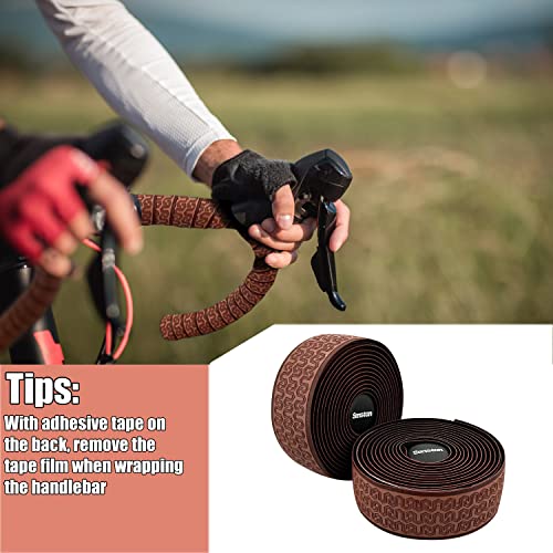 Senston Bike handlebar tape, Anti-slip Shock-Absorbent Cycling Handle Grips with Finish Tape and Handlebar Plugs - Image 4