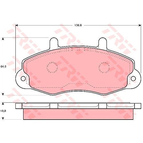 Pastiglie Freno TRW GDB1384 - Per Assale Posteriore | Spessore 13.7mm, Altezza 43.9mm | Qualità OEM - Foto 3