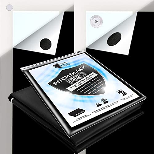 Ultimate 100% Blackout Blind | Suction Cups For Portable Use | Fits Any Window Size & Shape | 30 Second Put Up & Take Down | Stick On, Temporary for Bedroom, Travel