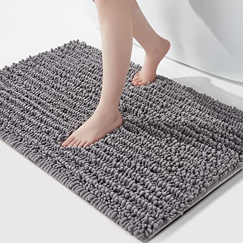 FLOLEOPA Soft Plush Microfiber Bathroom Rugs, Absorbent Bath Rugs Non Skid Machine Wash Dry Bath Mats for Tub,Shower and Bath Ro