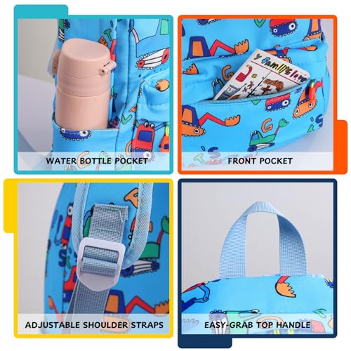 Image of Zicac Toddler Backpack for Boys Girls 12 inch Mini Kids Backpack for School & Travel, Preschool Kindergarten Cartoon Daypack