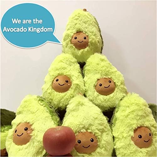 RAINBEAN Cute Avocado Plush Toy Mini Comfort Food Pillow Plushie, Soft Fruit Stuffed Cushion Doll Bedroom Decoration Gift for Kids Friends Girls Boys Christmas Birthday Valentine 15.74 Inches / 40 cm