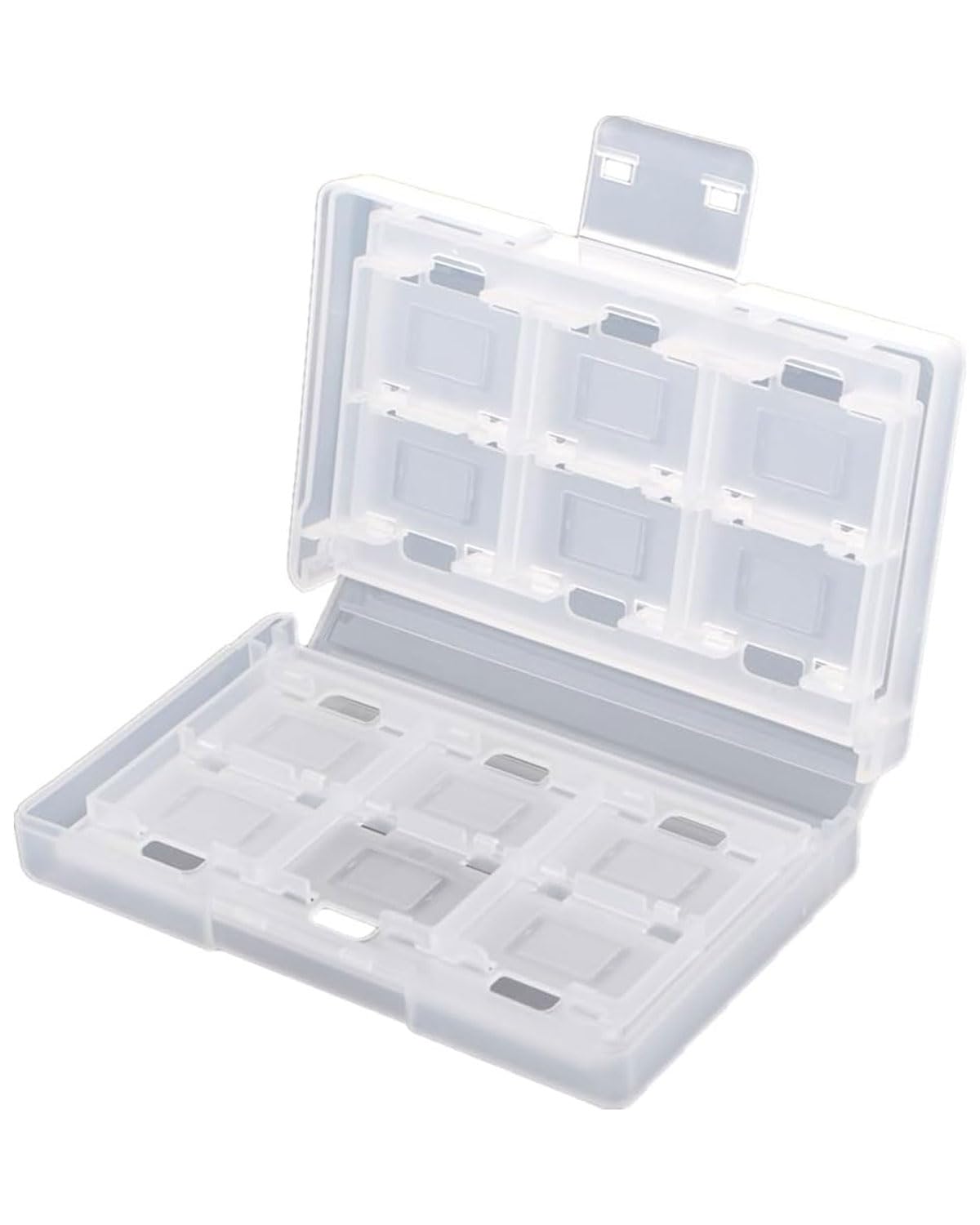 1 pezzo custodia per schede di gioco, 24 in 1 ultra resistente custodia per schede di memoria, bianco
