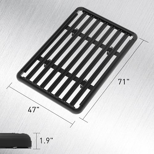 Image of WILDROAD Aluminum Roof Rack Platform 71 inch x 47 inch x 1.9 inch Flat Roof Rack Basket