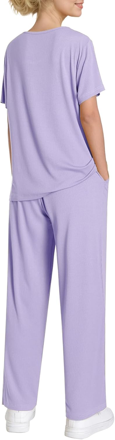 Latuza Women's Petite Lounge Set Petite Short Length Pants