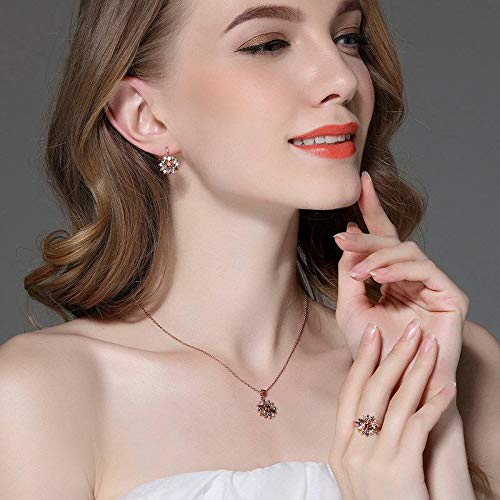 Collares colgantes de color oro blanco con zirconia cúbica AAA mujer 2