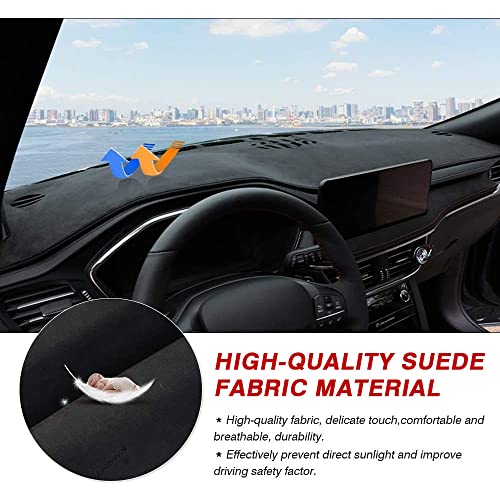 Image of Autorder Dashboard Cover Mat for Ford Escape 2020-2025 2026 Accessories Dash Cover Suede Dash Mat Sunshade Glare UV Rays Protector