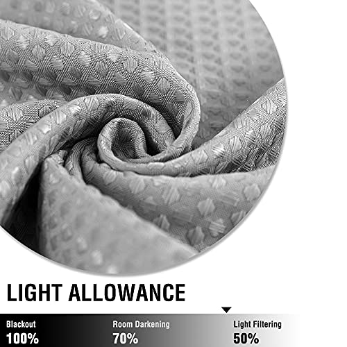 Jinchan Valance Curtains For Kitchen Waffle-Weave Valance For Living Room Bathroom Waffle Woven Textured Farmhouse Country Valances Light Filtering Window Curtains Rod Pocket 1 Panel 60 X 18 Inch Grey #TOP5