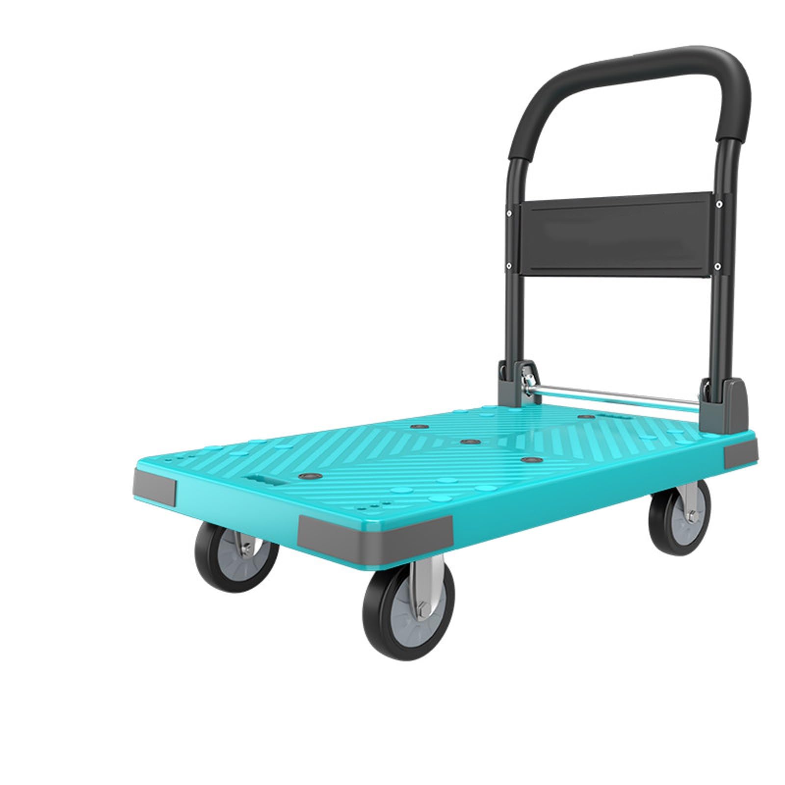 Chariot pliable à plateau robuste avec 500 kg de capacité et roulettes pivotantes 360