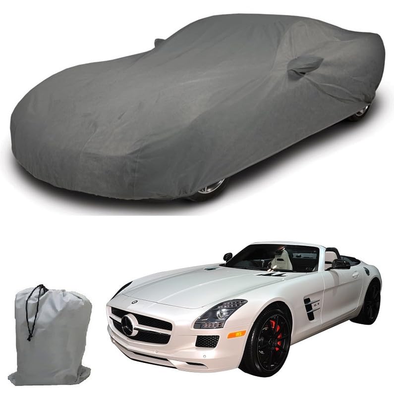 Image of ARCUATE Triple Layer Custom fit Car Body Cover for Mercedes-Benz SLS |Top Layer Dustrproof | Middle Layer Waterproof | Bottom Layer Scratch Protection | Outdoor Indoor Fabric