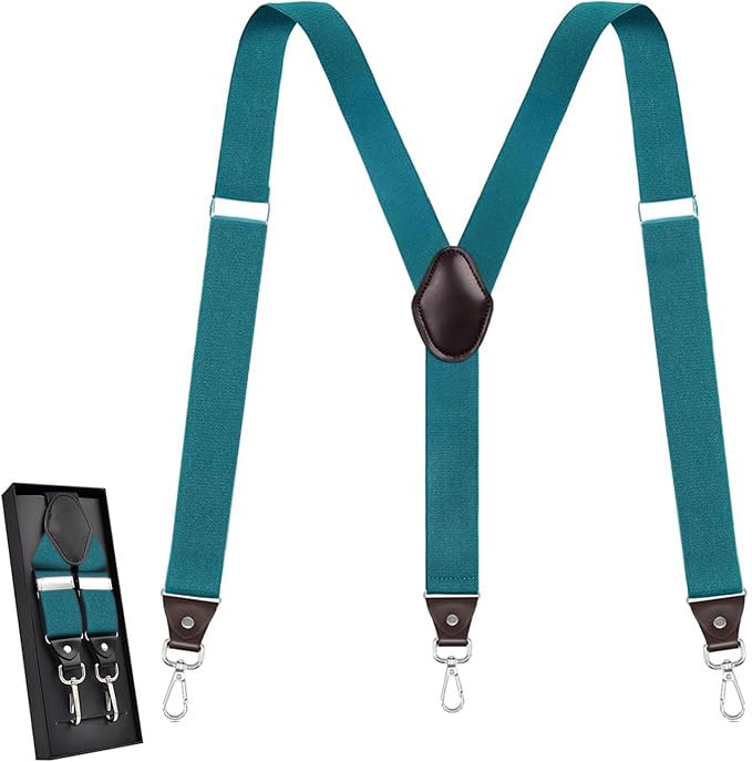 Image of Suspenders for Men, Adjustable Suspenders with Elastic Straps Y-Back Construction Heavy Duty for Work
