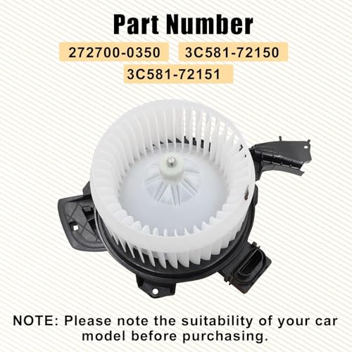 Image of 12V Cab Blower Motor with Impeller fit for Kubota Tractor M6060 M8540 M7060 M126 M5140 M7040 M9960 M6040 M135 M100 M5040 M9540 M8560 3C581-72151 272700-0350 Heater Blower Motor with Fan Cage