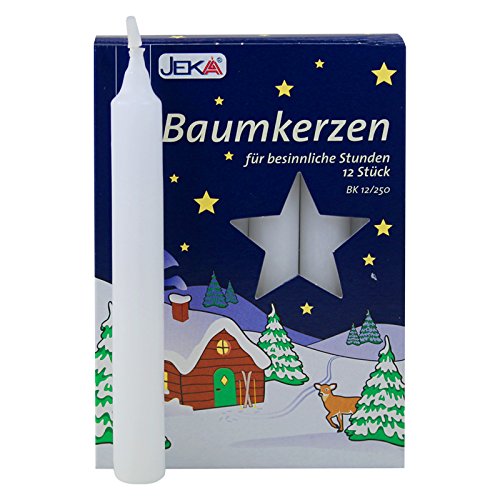 OLShop AG 2er Pack Baumkerzen weiß ca. 15 x 125 mm (2 x 12 Stück)...