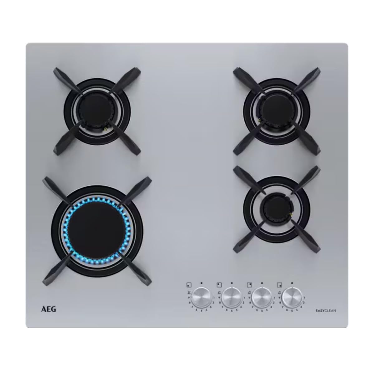 Placa de gas AEG Serie 7000 4 Zonas 8800W Inox - HGB-64423-UZ