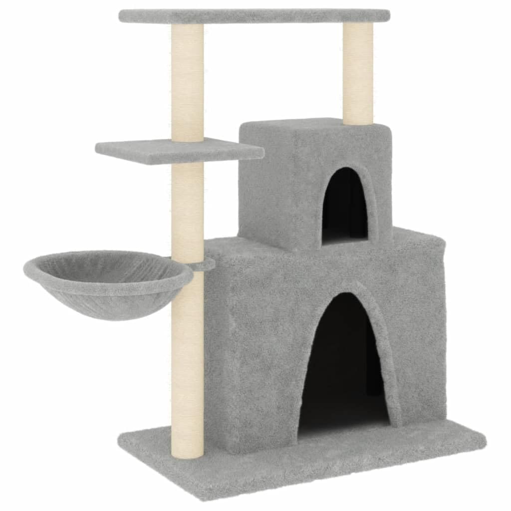 Rascador para Gatos con Postes de sisal Gris Claro 83 cm, CIADAZ Rascador Gato, Arbol Rascador para Gatos, Gatos Accesorios, Torre Gatos, Arranhador para Gatos, Casa para Gatos