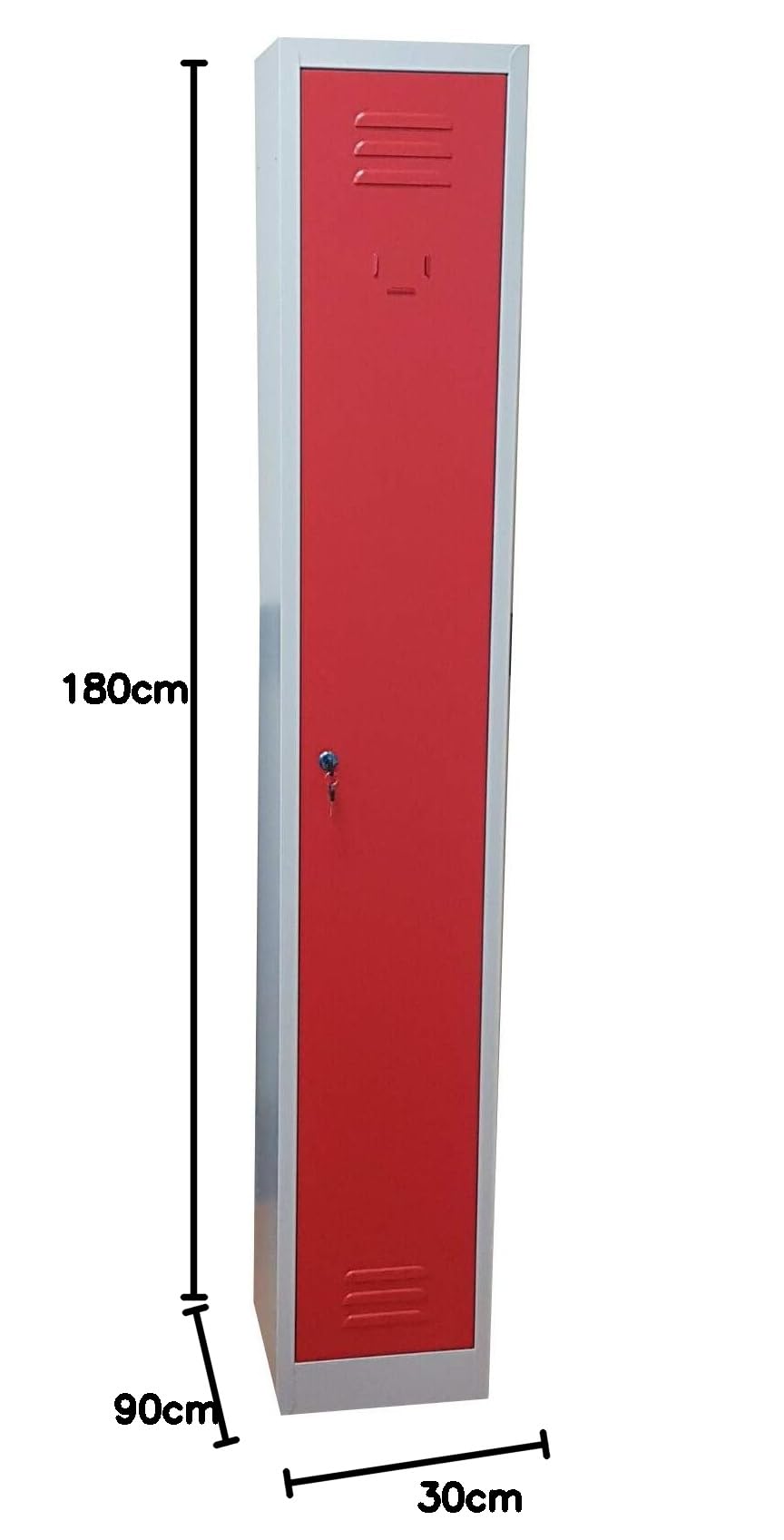Armadietto spogliatoio in metallo con sistema di aggancio A 3 POSTI, con ante colorate MULTICOLOR, dim.cm.90x30x180h
