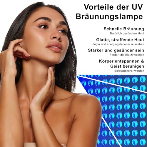 Bräunungslicht Solarium Portable Tanning Lamp für Home Gesichtsbräunung Tageslicht für Gesicht und Körper with Adjustable Stand and Hanging Hooks für Körper&Gesicht