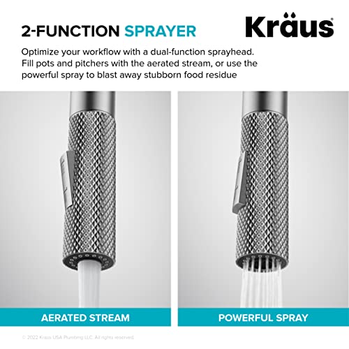 KRAUS Urbix Industrial Pull-Down Single Handle Kitchen Faucet in Spot-Free Stainless Steel, KPF-3126SFS - image 9