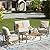 NATURAL EXPRESSIONS 4 Pieces Patio Furniture Sets,Modern Metal Outdoor Conversation Sets with All Weather 2 Hand-Woven Rope Chairs,High Back Loveseat