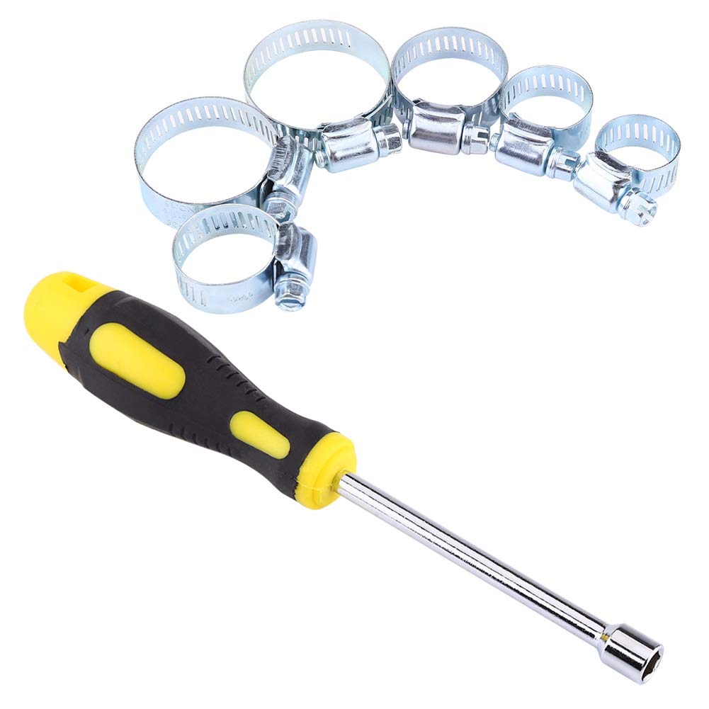 51-teiliges Schlauchklemmen-Set aus Kohlenstoffstahl, Kraftstoffleitungs-Rohrschellen-Set mit Sechskantschlüssel in Einer Tragetasche für Garagen-Heimwerker