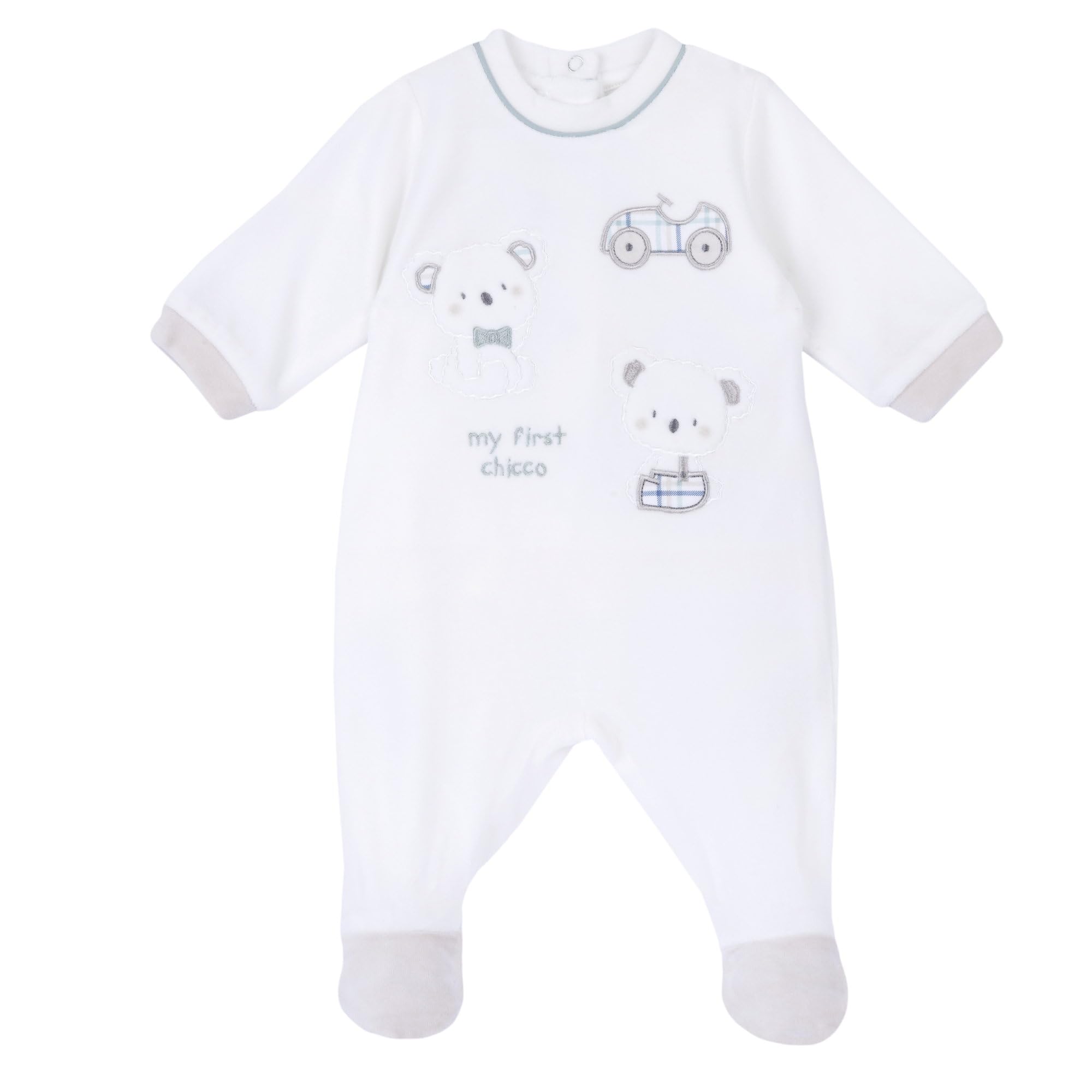 Chicco, Tutina Neonato, con Comoda Apertura sulla Schiena e a Patello con Bottoncini, in Calda e Morbida Ciniglia, Lavabile in Lavatrice, Abbigliamento Neonato 0-24 Mesi, Idea Regalo Nascita