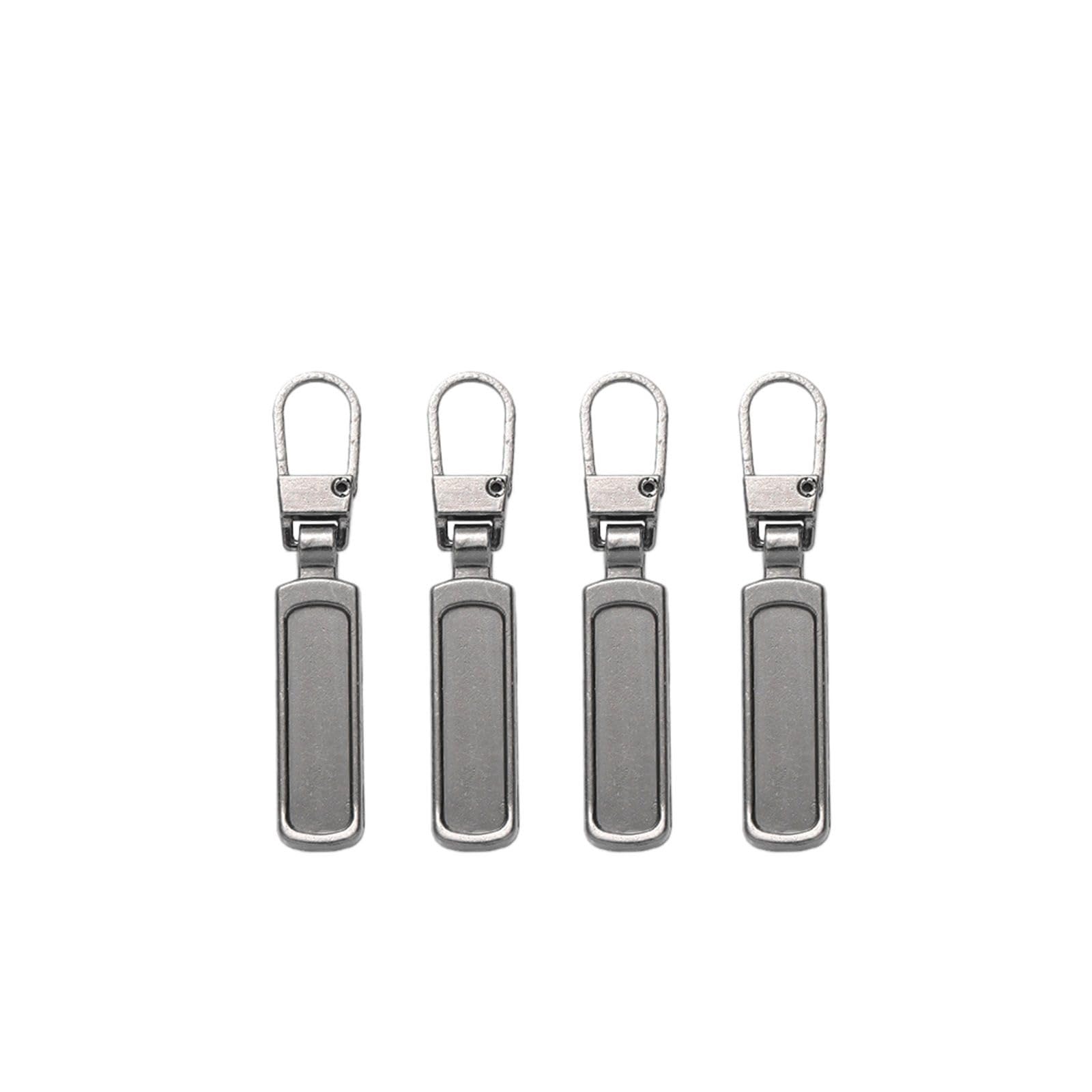 Tirones para deslizamientos de cremallera de metal Extractor de cremallera de repuesto, Kit de reparación de cabeza deslizante for maletas, equipaje, mochilas, bolsos, abrigos(4 Pcs G1)