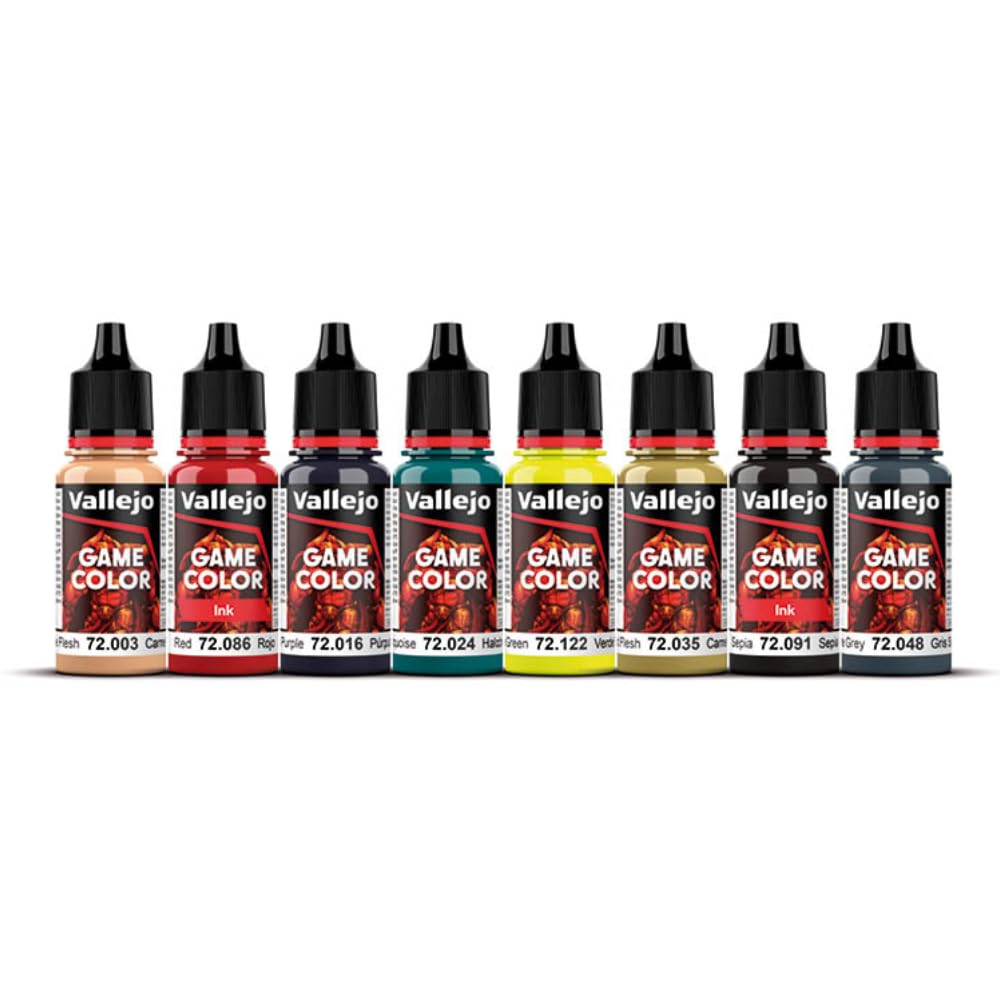 Vallejo Game Color Wash - 8 kleuren - 18ml - 72190 - Koop nu bij Scenery Workshop - Scenery Workshop BV