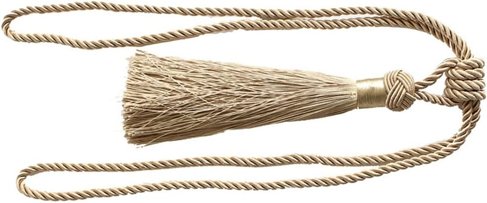 FMURY Rose Gold Bundle Curtain Tie Chocolate Spike Tassels Decorative Accessories Tie Curtain Buckle(D)