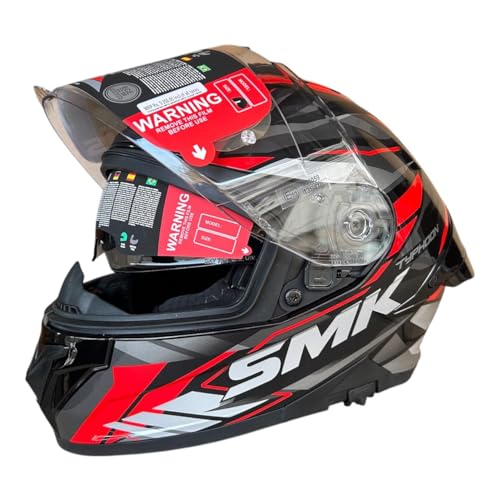 Image of SMK Typhoon Rival Full Face Dual Visor Helmet, Dual Spoiler, ISI DOT ECE 22.06 Certified