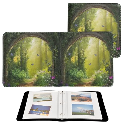 Álbum de Fotos Autoadhesivo DIY Scrapbook Álbum Naturaleza Bosque Escénico Encuadernador de 3 anillas 40 Páginas 8x10 para Memorias miniatura 2