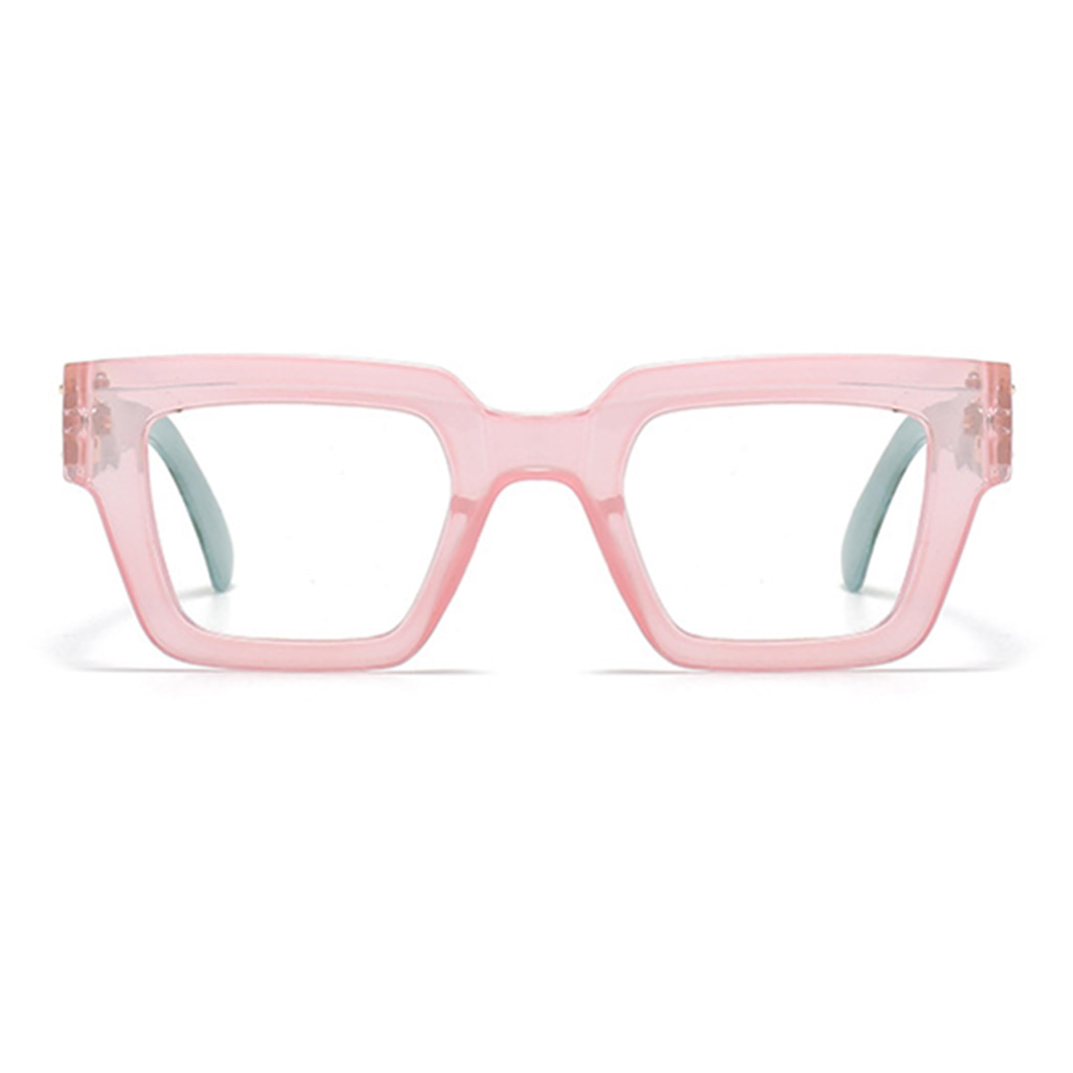 bullabulling Oprah Style Reading Glasses for Women Men, Fashion Square Blue Light Blocking Readers Lo5 (pink, 2.0, x)