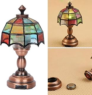 Durable Dollhouse LED Lamp, Umbrella Shape Dollhouse Accessories 1:12 Mini Dollhouse Lamp, Living Room for Dollhouse Study Room Bedroom