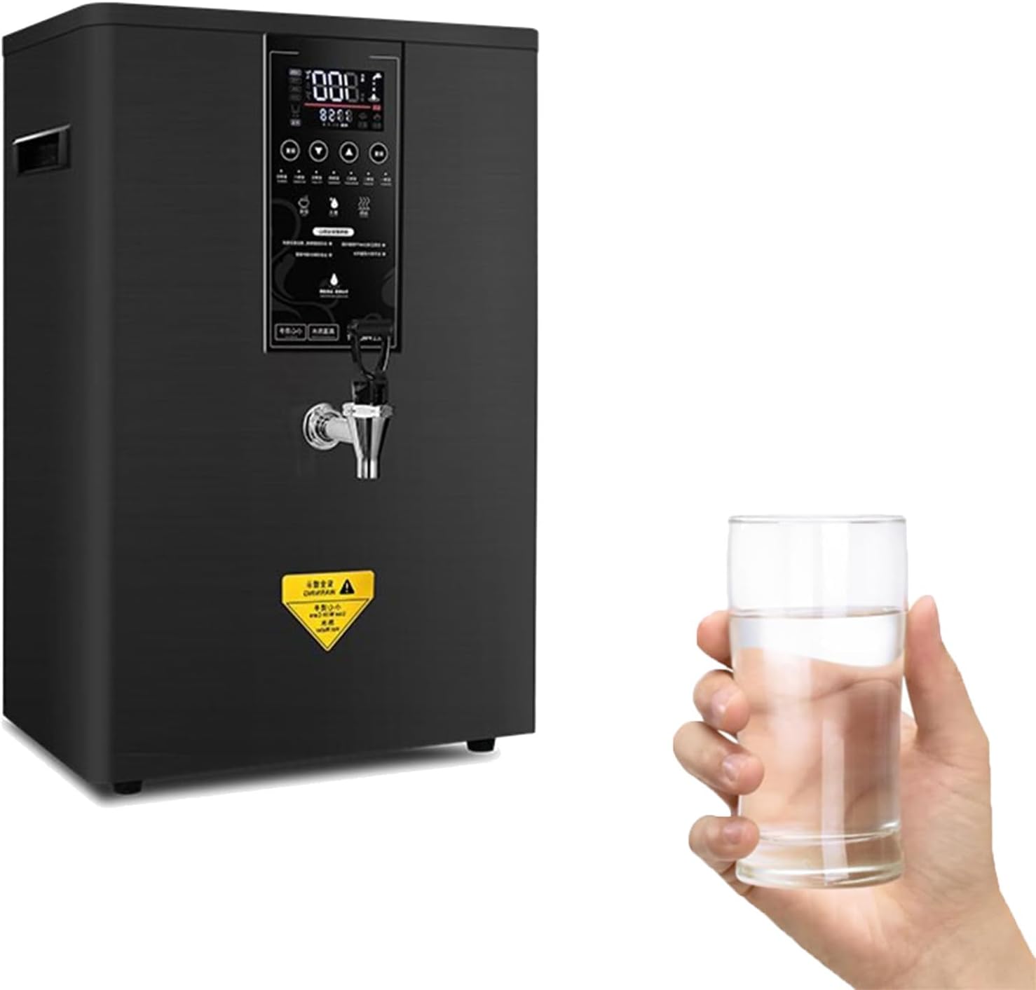 2500W Electric Instant Hot Water Dispenser, Hot Water Dispenser Step-Heating Boiling Water Machine, Combination Water Boilers, Wall-Mounted,Black-50L