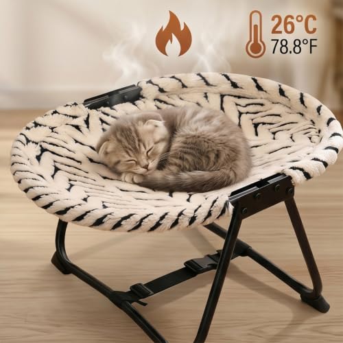 Lit hamac pliable et surélevé pour chat isolant du sol froid et humide - 3
