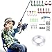 PLUSINNO Kids Fishing Pole,Light and Portable Telescopic Fishing Rod and Reel Combos for Youth Fishing by (Blue Handle with Box, 150CM 59In)