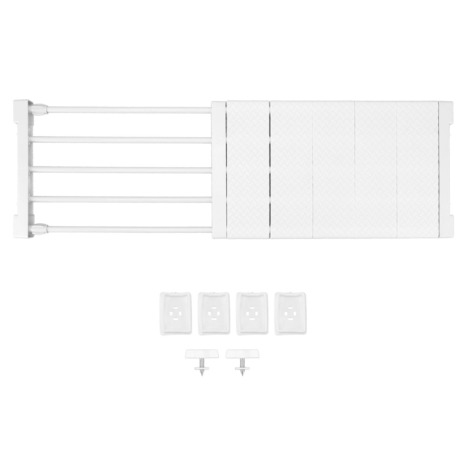 Erweiterbar Kleiderschrank Einlegeböden, 24cm Breite Verstellbares Ausziehbarer Schrankregal, Nagelfrei Teleskop Regaltrenner für Kleiderschrank Schrank Küche Badezimmer Bücherregal, Länge 50-80cm
